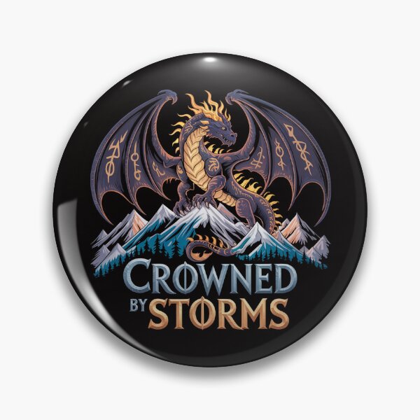 Item preview, Crowned by Storms Majestic Runic Dragon atop Silvered Mountains designed and sold by Slavicsoul.
