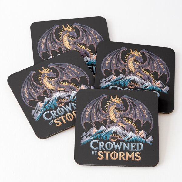 Item preview, Crowned by Storms Majestic Runic Dragon atop Silvered Mountains designed and sold by Slavicsoul.