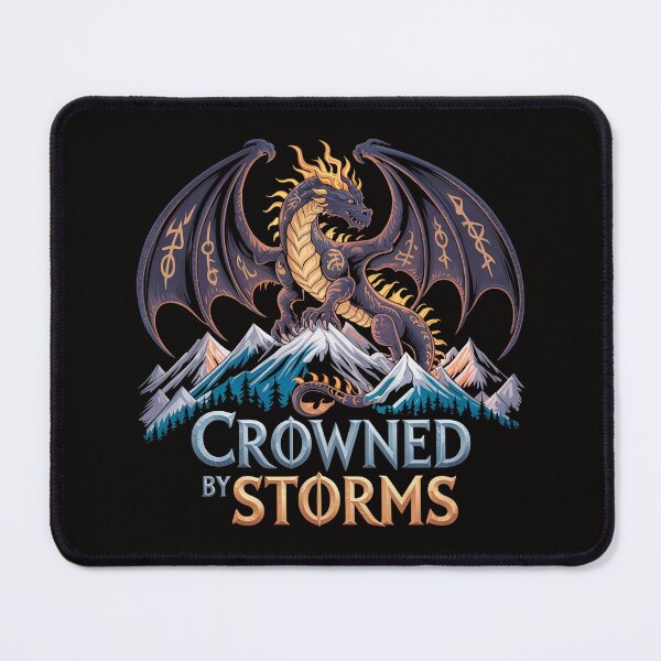 Item preview, Crowned by Storms Majestic Runic Dragon atop Silvered Mountains designed and sold by Slavicsoul.