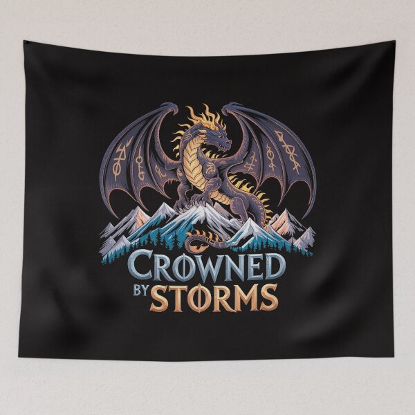 Item preview, Crowned by Storms Majestic Runic Dragon atop Silvered Mountains designed and sold by Slavicsoul.