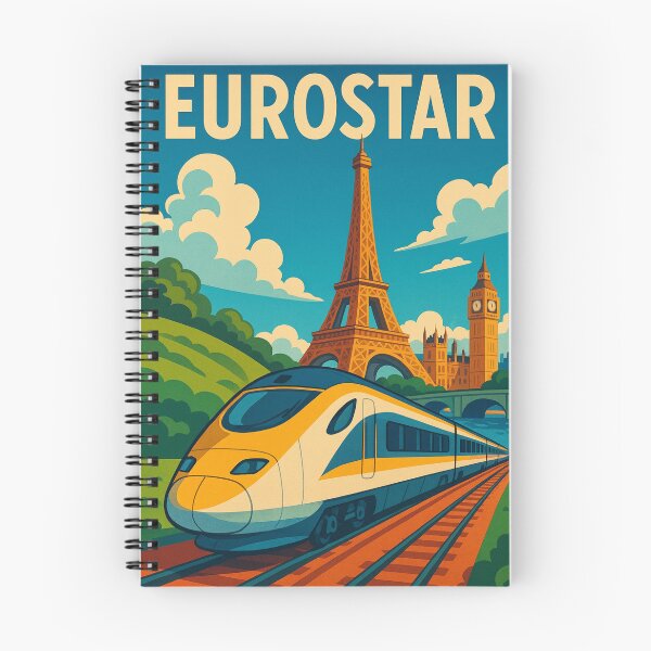 Item preview, Eurostar Train with Eiffel Tower and Big Ben – Paris to London Journey designed and sold by Aryabek.