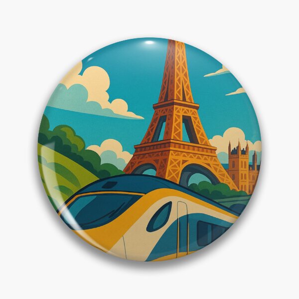 Item preview, Eurostar Train with Eiffel Tower and Big Ben – Paris to London Journey designed and sold by Aryabek.