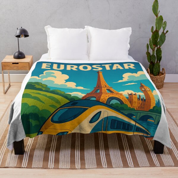 Item preview, Eurostar Train with Eiffel Tower and Big Ben – Paris to London Journey designed and sold by Aryabek.
