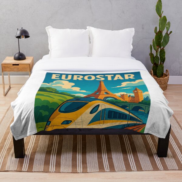 Item preview, Eurostar Train with Eiffel Tower and Big Ben – Paris to London Journey designed and sold by Aryabek.