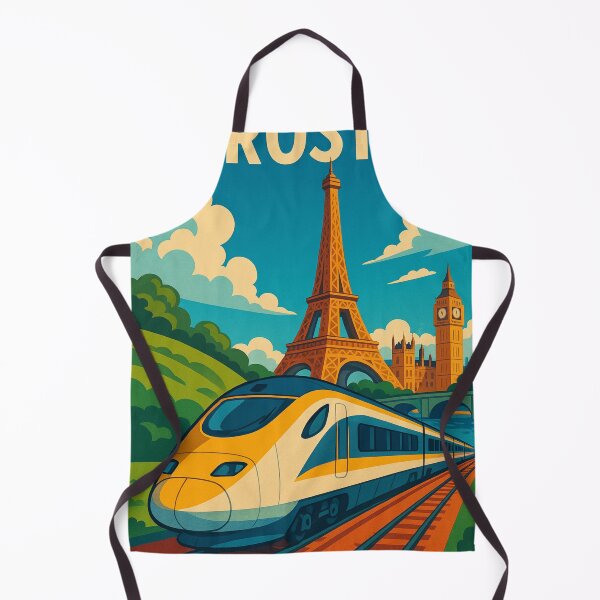 Item preview, Eurostar Train with Eiffel Tower and Big Ben – Paris to London Journey designed and sold by Aryabek.