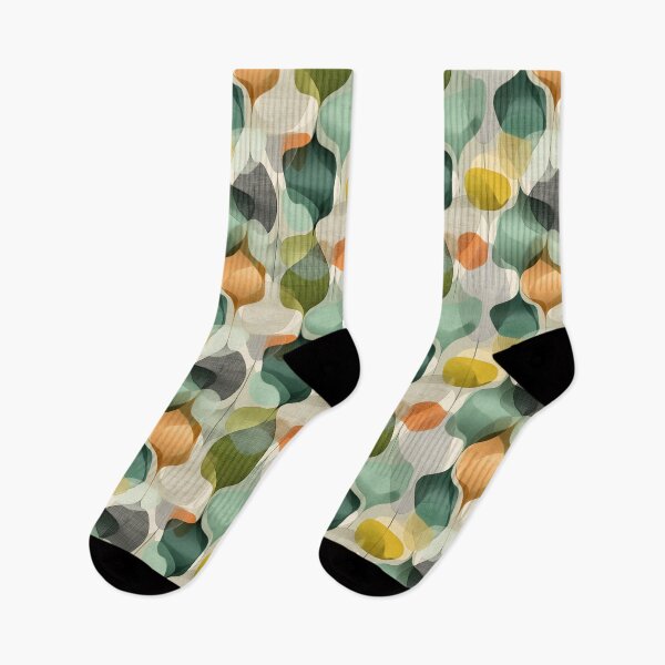 Item preview, Retro Organic Shapes Seamless Pattern in Earthy Tones designed and sold by Moisky Patterns.