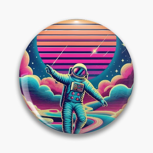Item preview, Cool Neon Punk 80s Astronaut Dancing in Space designed and sold by JohnnyVillas.