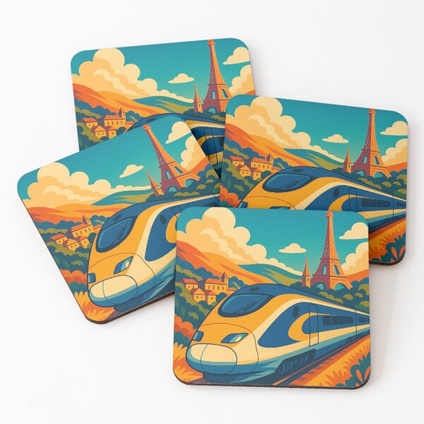Item preview, Eurostar Through France – Scenic High-Speed Rail with Eiffel Tower designed and sold by Aryabek.
