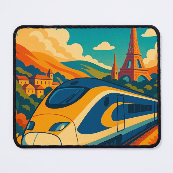 Item preview, Eurostar Through France – Scenic High-Speed Rail with Eiffel Tower designed and sold by Aryabek.