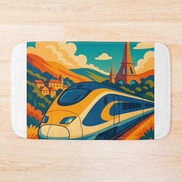Item preview, Eurostar Through France – Scenic High-Speed Rail with Eiffel Tower designed and sold by Aryabek.