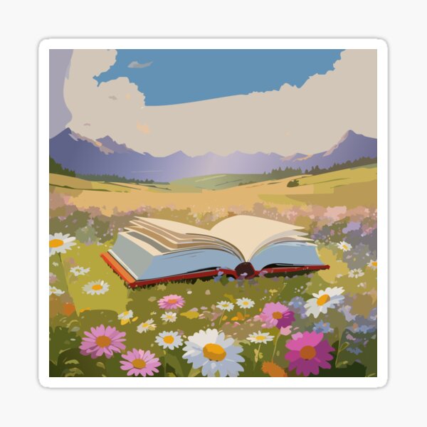 Artikel-Vorschau von Stories Bloom Best – Gemütliches Buch und Blumenillustration, designt und verkauft von ZeoraStudio.