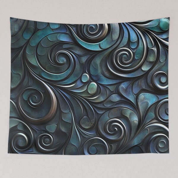 Item preview, New Zealand Māori Paua Pattern Koru Design 394 designed and sold by GrinGalore.