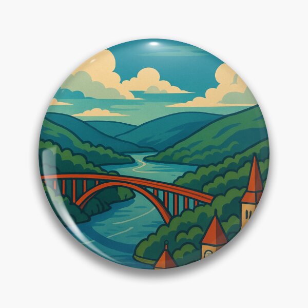 Item preview, Greetings from Wyalusing – Wisconsin River Town and Valley Bridge designed and sold by Aryabek.