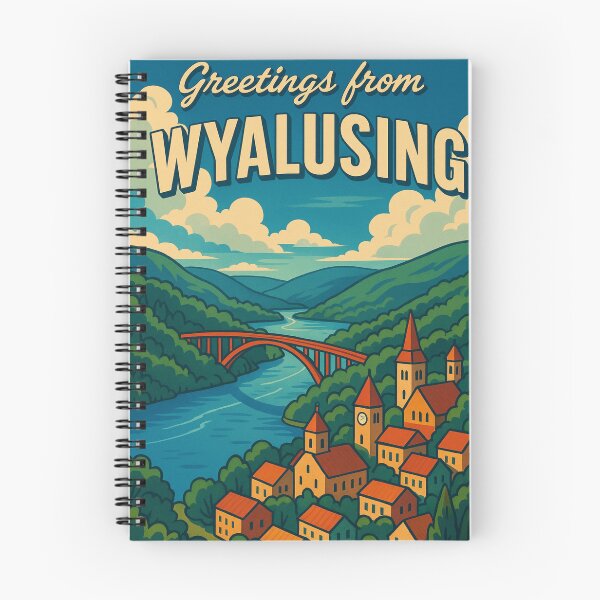 Item preview, Greetings from Wyalusing – Wisconsin River Town and Valley Bridge designed and sold by Aryabek.