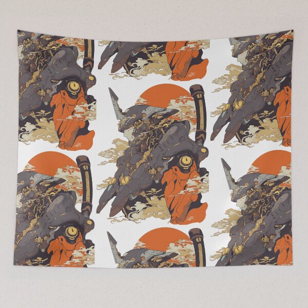 Item preview, Japanese Mecha Oni Art: Yokai Samurai Mech designed and sold by bapupa.
