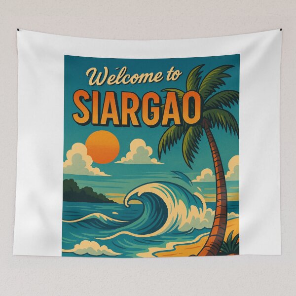 Item preview, Welcome to Siargao – Philippine Island Surf and Sunset Coastline designed and sold by Aryabek.