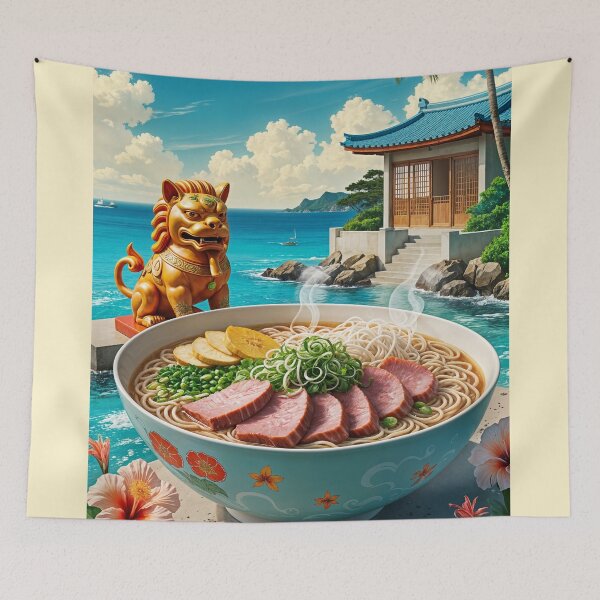 Item preview, Okinawa Soba Ramen Poster – Island-Inspired Noodle Delight designed and sold by Ceemko's Vintage Corner.