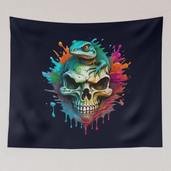Item preview, Lizard and Skull designed and sold by rainsdesigns.