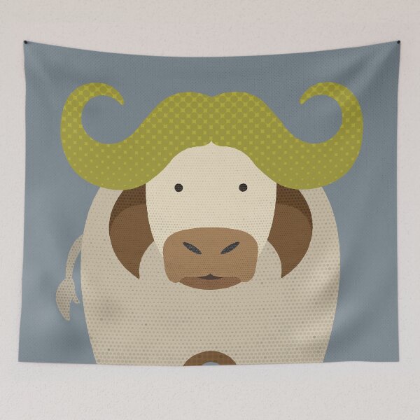 Item preview, Whimsy Cape Buffalo designed and sold by printedsparrow.