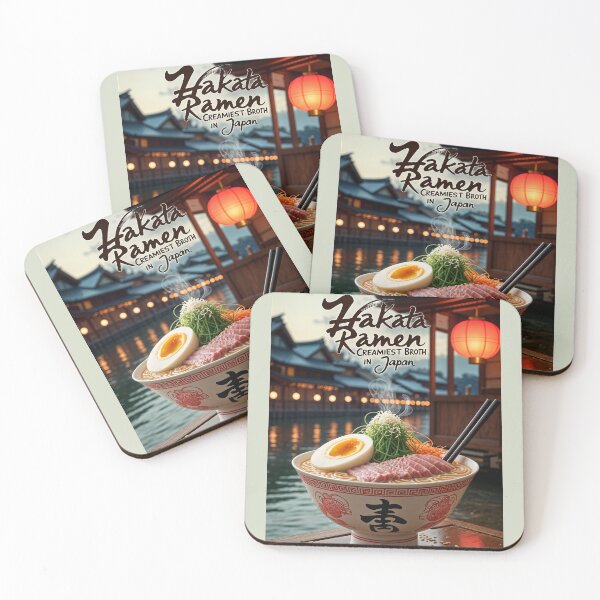 Item preview, Hakata Tonkotsu Ramen Poster – Fukuoka’s Creamy Noodle Icon designed and sold by Ceemko's Vintage Corner.