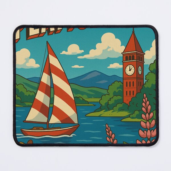 Item preview, Greetings from Plattsburgh Lake Sail designed and sold by Aryabek.