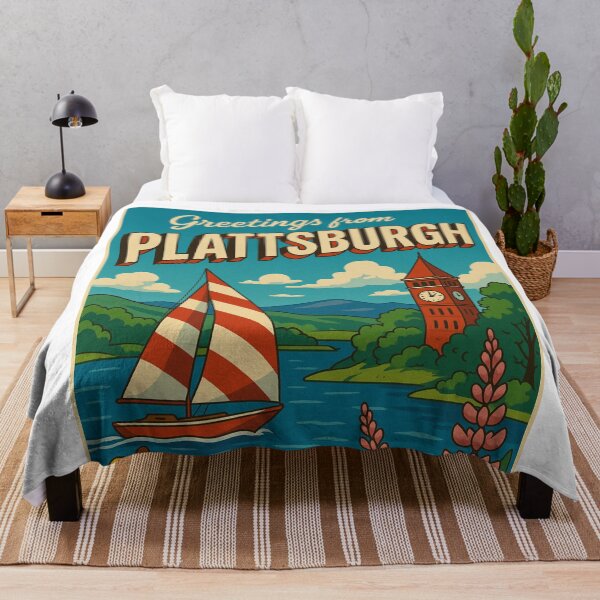 Item preview, Greetings from Plattsburgh Lake Sail designed and sold by Aryabek.