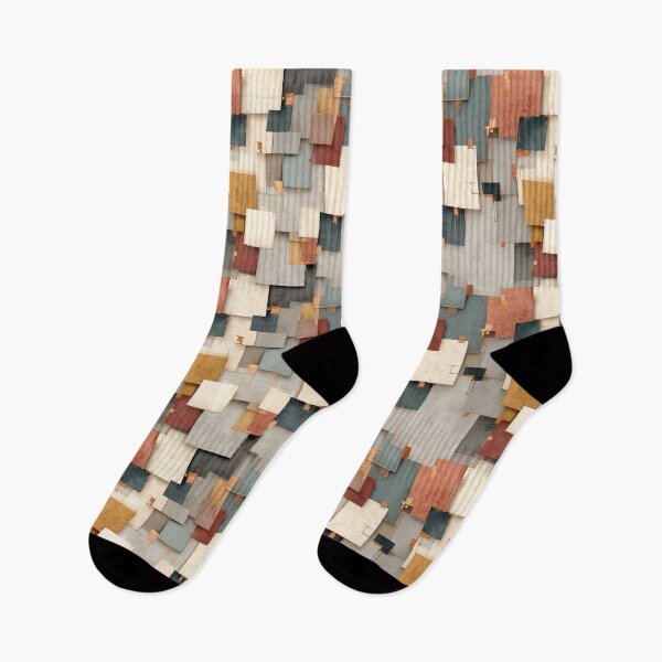 Item preview, Geometric Abstract Pattern with Textured Squares and Copper Details designed and sold by Moisky Patterns.