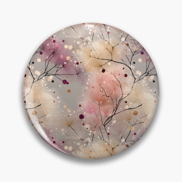 Item preview, Delicate Botanical Pattern with Airy Flowers and Soft Dots designed and sold by Moisky Patterns.
