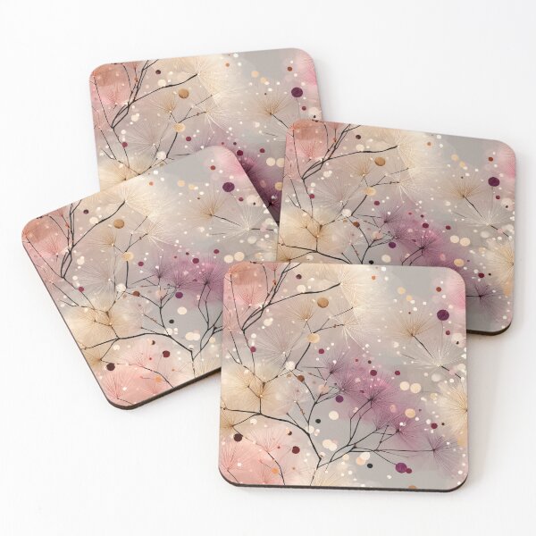 Item preview, Delicate Botanical Pattern with Airy Flowers and Soft Dots designed and sold by Moisky Patterns.