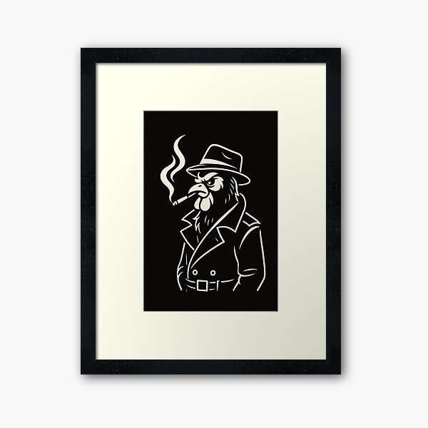 Aperçu de l'œuvre T-shirt Poulet Noir – Détective Volaille créée et vendue par IMLWo.