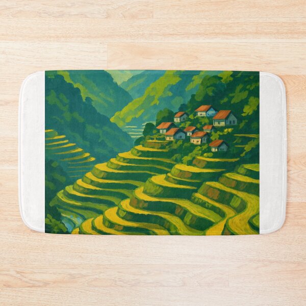 Item preview, Banaue Ifugao Mountain Rice Fields and Rural Village Scene designed and sold by Places On Earth.