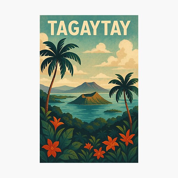 Item preview, Tagaytay View of Taal Volcano and Lake from Tropical Garden designed and sold by Places On Earth.