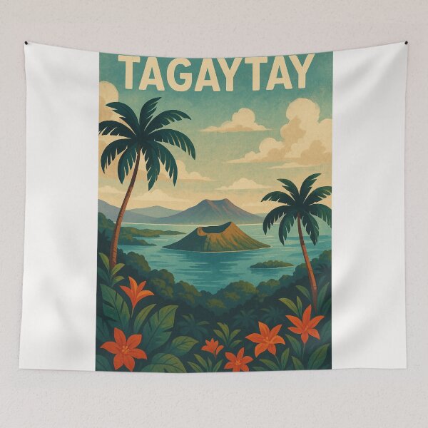 Item preview, Tagaytay View of Taal Volcano and Lake from Tropical Garden designed and sold by Places On Earth.