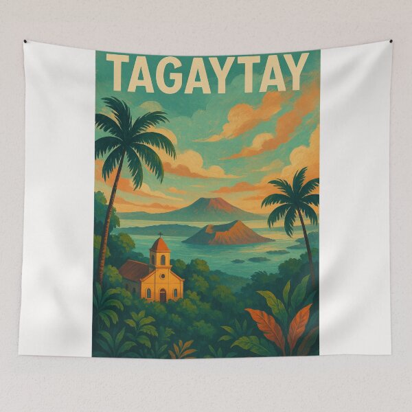 Item preview, Tagaytay Scenic Church and View of Taal Volcano and Lake designed and sold by Places On Earth.