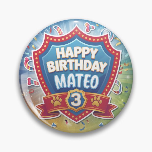 Item preview, Mateo’s 3rd Birthday designed and sold by whatifsticks.