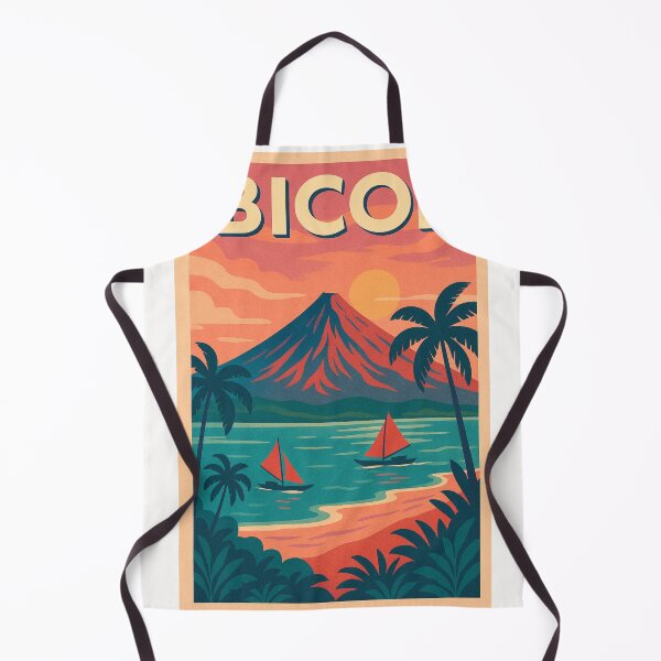 Item preview, Bicol Mayon Volcano at Sunset with Sailboats and Tropical Coast designed and sold by Places On Earth.