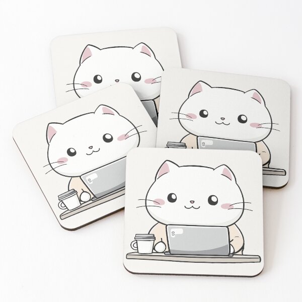 Item preview, Working Cat with Laptop designed and sold by Toriu.