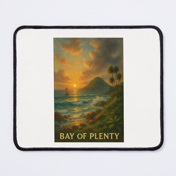 Item preview, Bay of Plenty New Zealand Sunset Coastline with Sailboat designed and sold by Places On Earth.