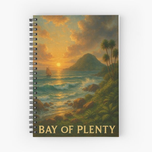 Item preview, Bay of Plenty New Zealand Sunset Coastline with Sailboat designed and sold by Places On Earth.