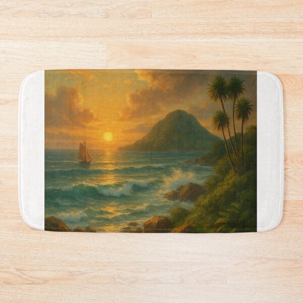 Item preview, Bay of Plenty New Zealand Sunset Coastline with Sailboat designed and sold by Places On Earth.