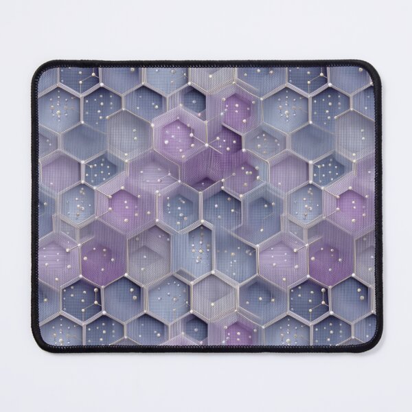 Item preview, Hexagonal Geometric Pattern in Soft Violet Tones designed and sold by Moisky Patterns.
