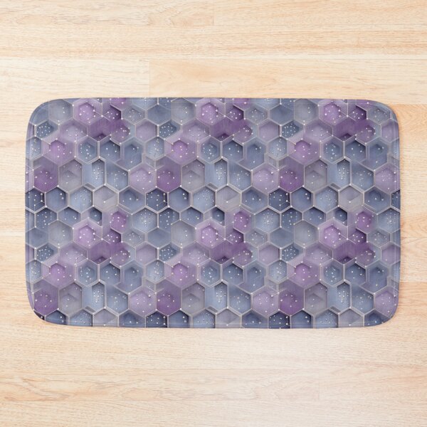 Item preview, Hexagonal Geometric Pattern in Soft Violet Tones designed and sold by Moisky Patterns.