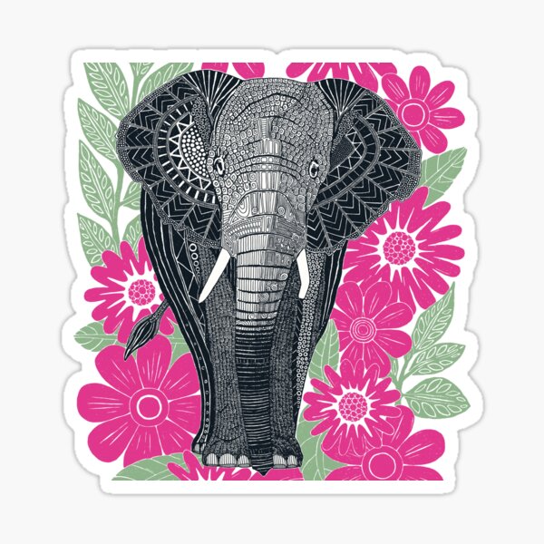 Item preview, folksy elephant pink designed and sold by scrummy.