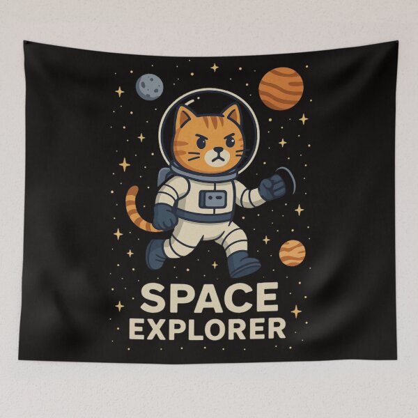 Item preview, Fearless Space Cat – Astronaut Adventure in the Stars designed and sold by B-M-Store.