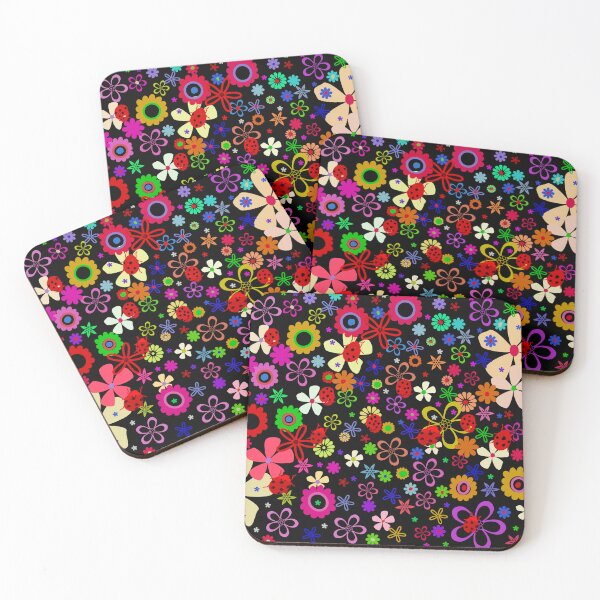 Item preview, Floral print on black designed and sold by manoloshoping.