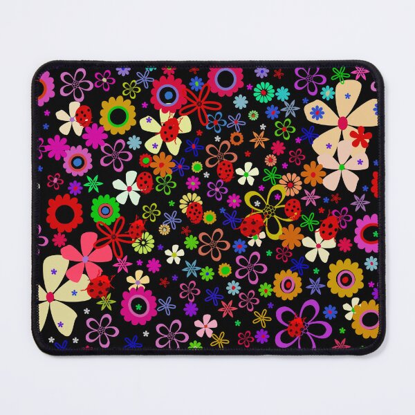 Item preview, Floral print on black designed and sold by manoloshoping.