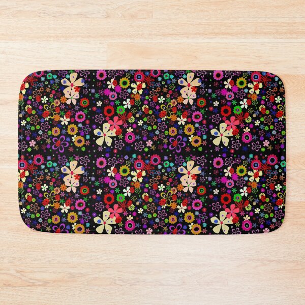 Item preview, Floral print on black designed and sold by manoloshoping.