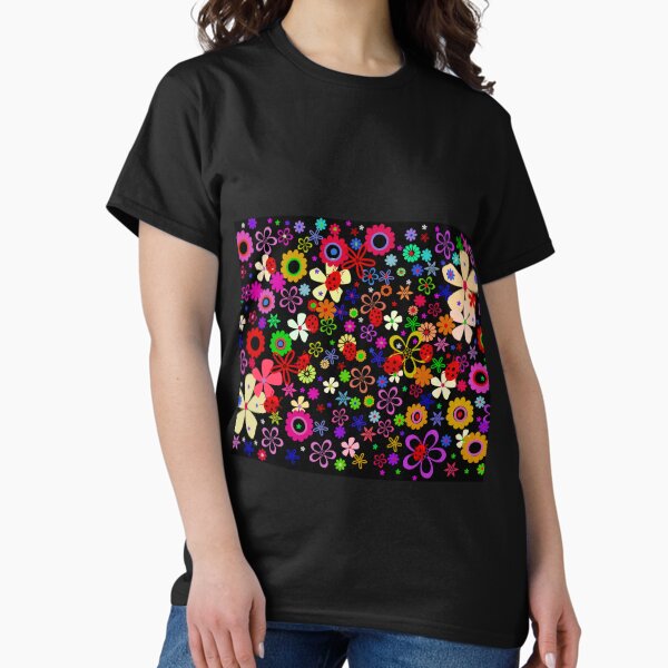 Item preview, Floral print on black designed and sold by manoloshoping.