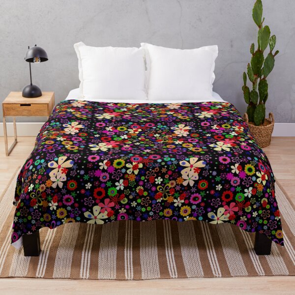 Item preview, Floral print on black designed and sold by manoloshoping.