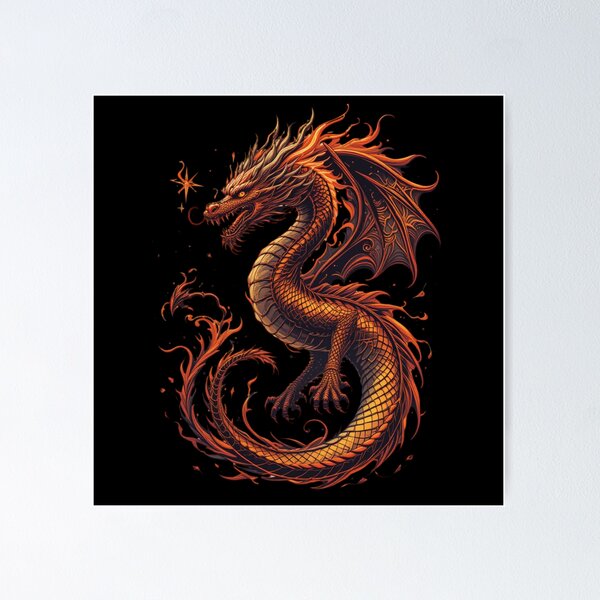 Item preview, Fire dragon designed and sold by whatthefoxsays.